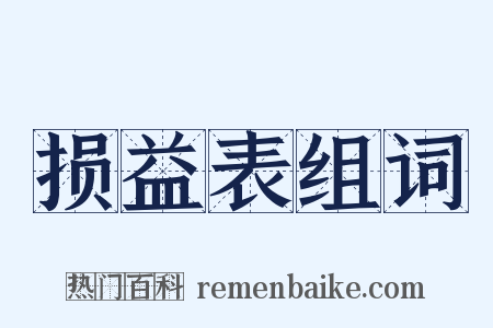 损益表组词是什么意思的图片
